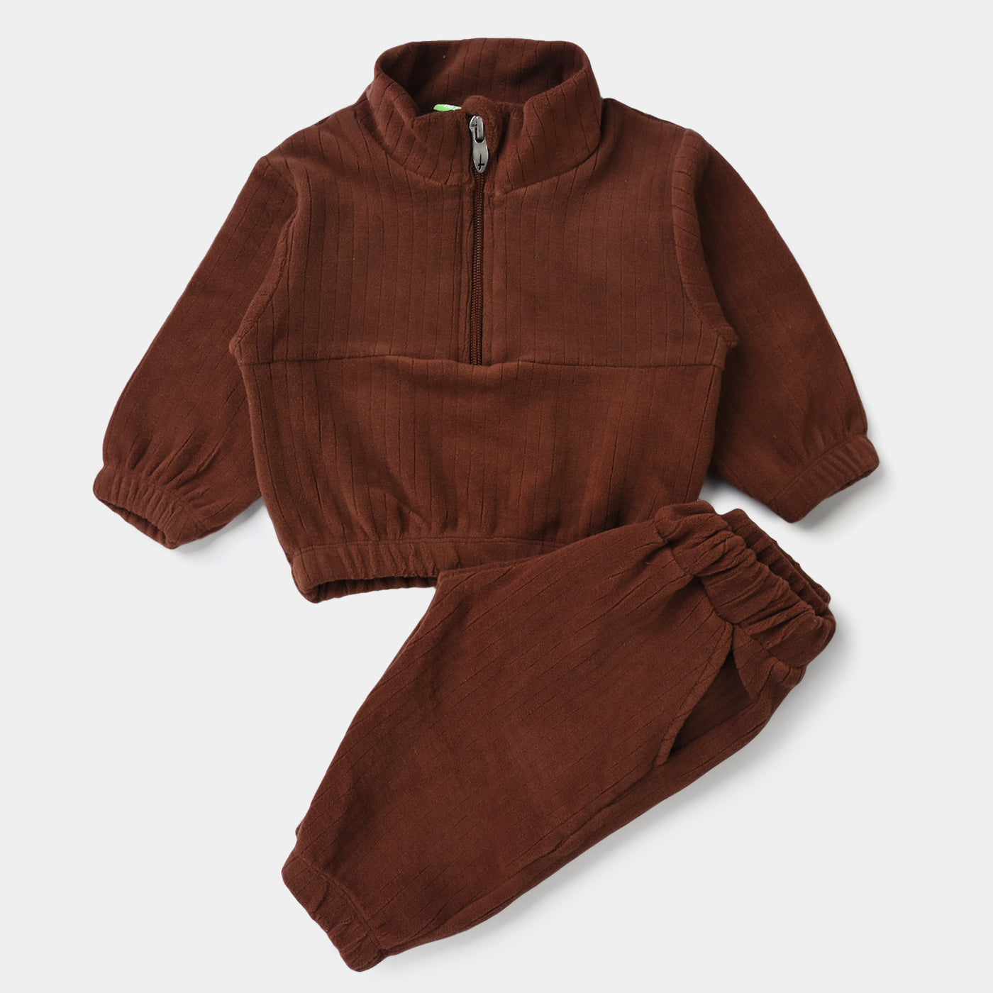 Infant Boys Velour 2PC Suit -BROWN