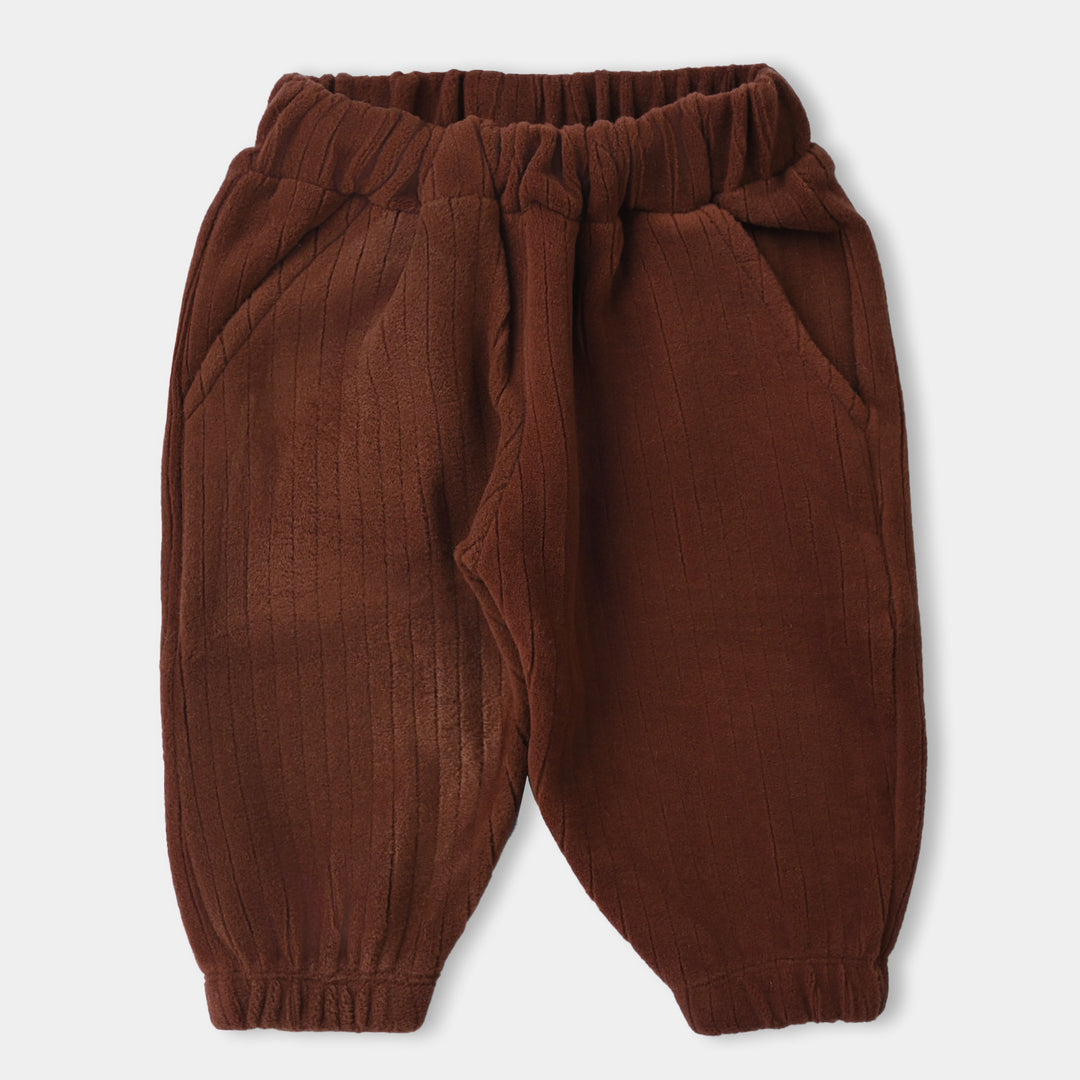 Infant Boys Velour 2PC Suit -BROWN