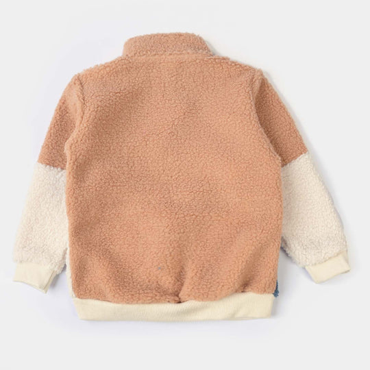 Boys Sherpa Knitted Jacket Polar-Multicolor