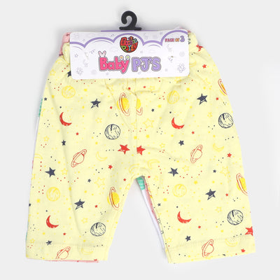 Infant Unisex Cotton Pajama Pack of 3PCs