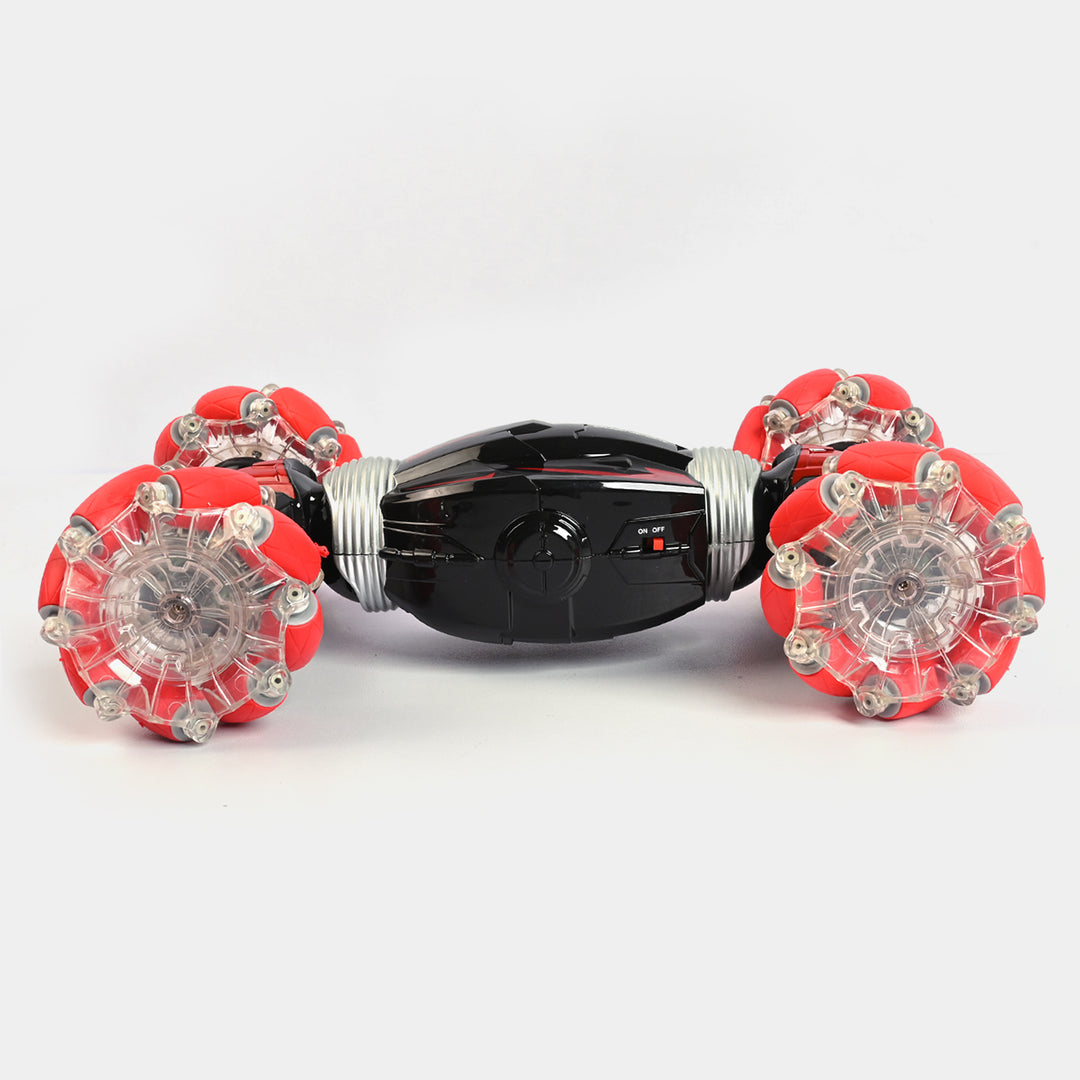Remote Control Stunt Car With Hand Sensor & Light / Music | Red