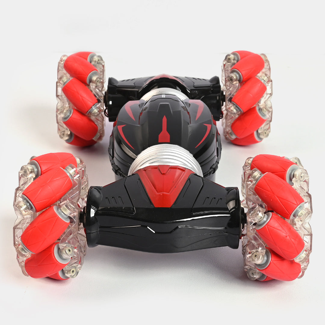 Remote Control Stunt Car With Hand Sensor & Light / Music | Red