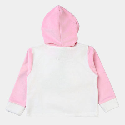 Infant Girls Velour 2PC Suit Cat Face-Pink