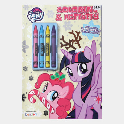 Little Pony Crayons Coloring Sticker Book