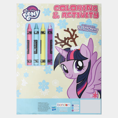 Little Pony Crayons Coloring Sticker Book