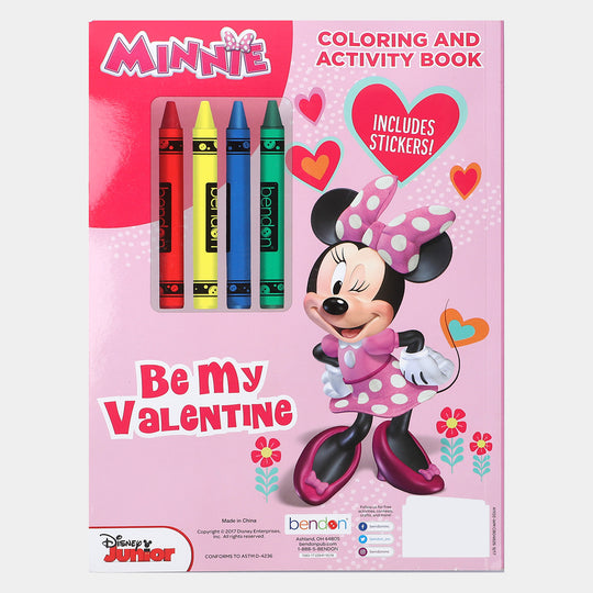 Character Pink Crayons Coloring Sticker Book