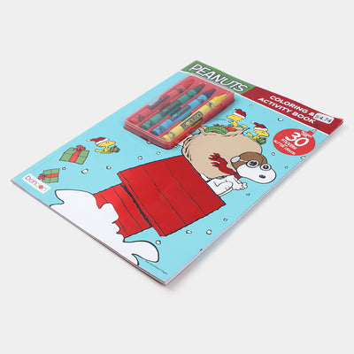 Peanuts Light Blue Crayons Coloring Sticker Book