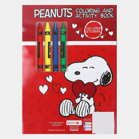 Peanuts Red Crayons Coloring Sticker Book