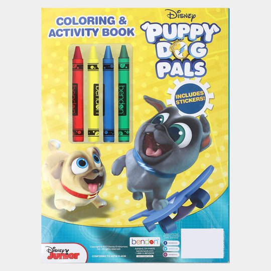 Puppy Dog Pals Crayons Coloring Sticker Book