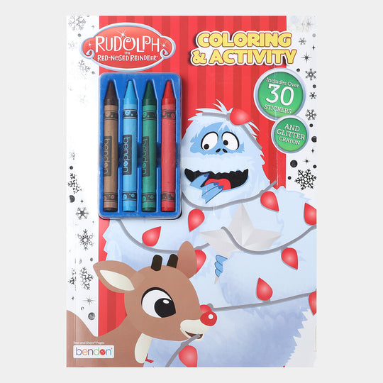 Rudolph Crayons Coloring Sticker Book