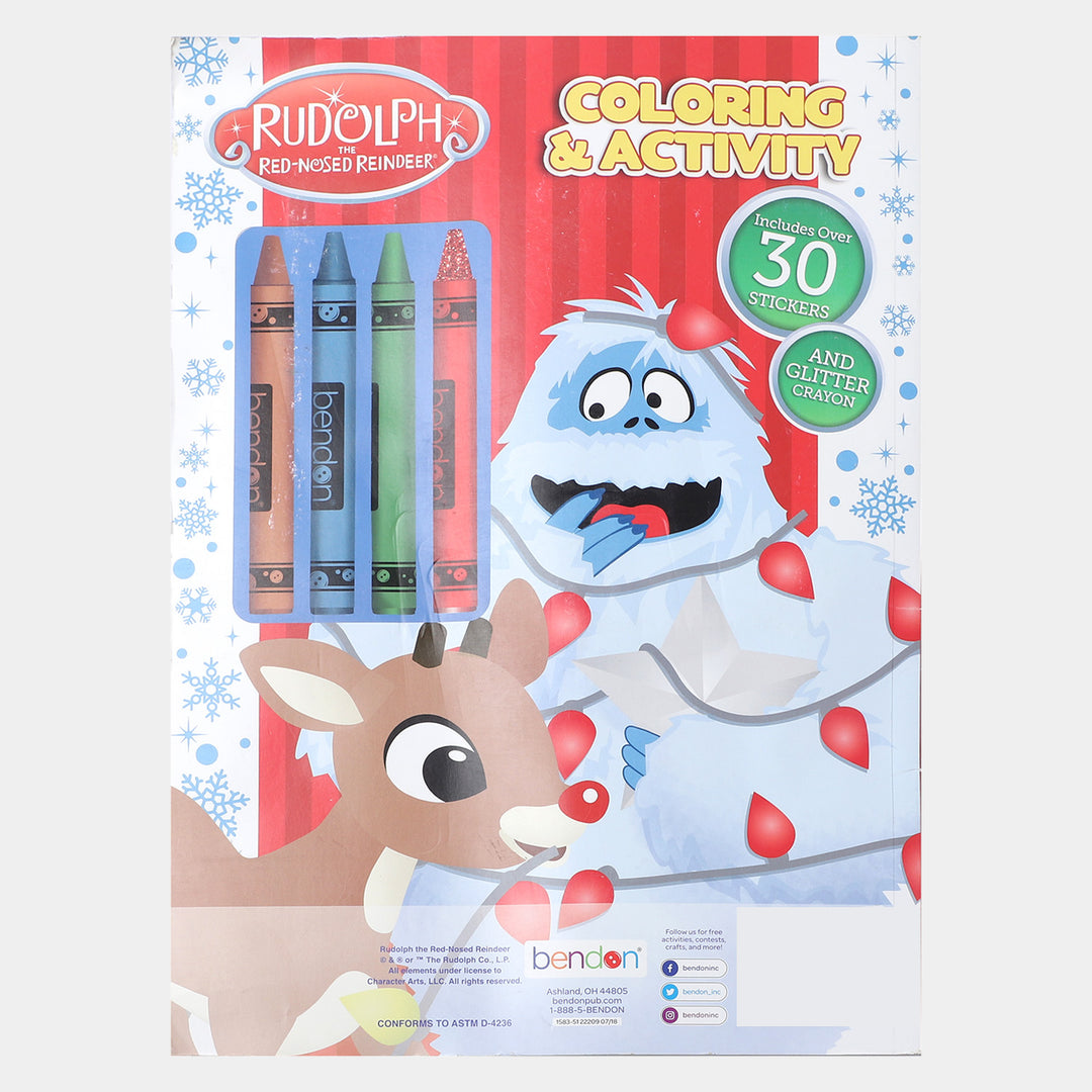 Rudolph Crayons Coloring Sticker Book