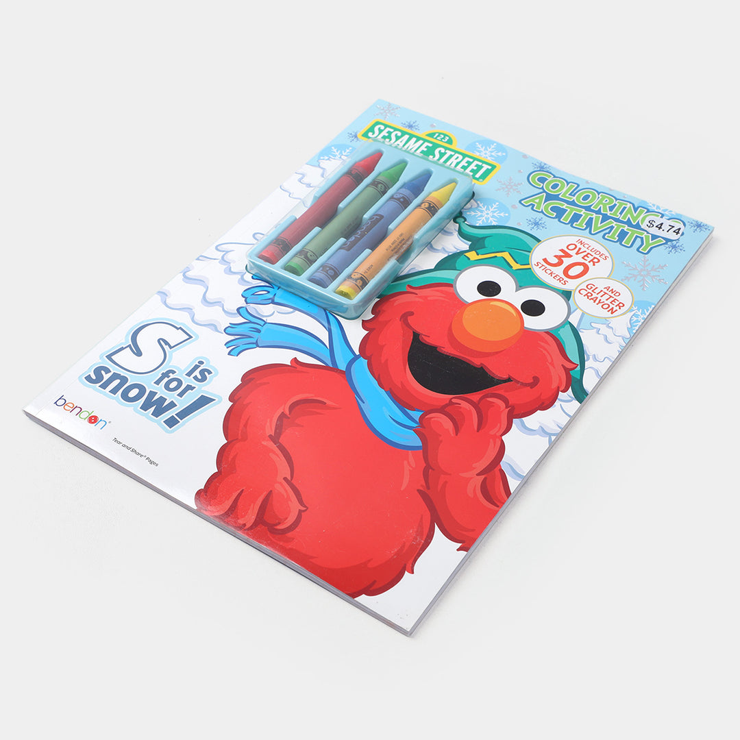 Sesame Street Crayons Coloring Sticker Book