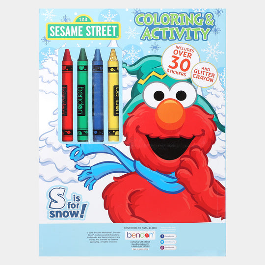 Sesame Street Crayons Coloring Sticker Book