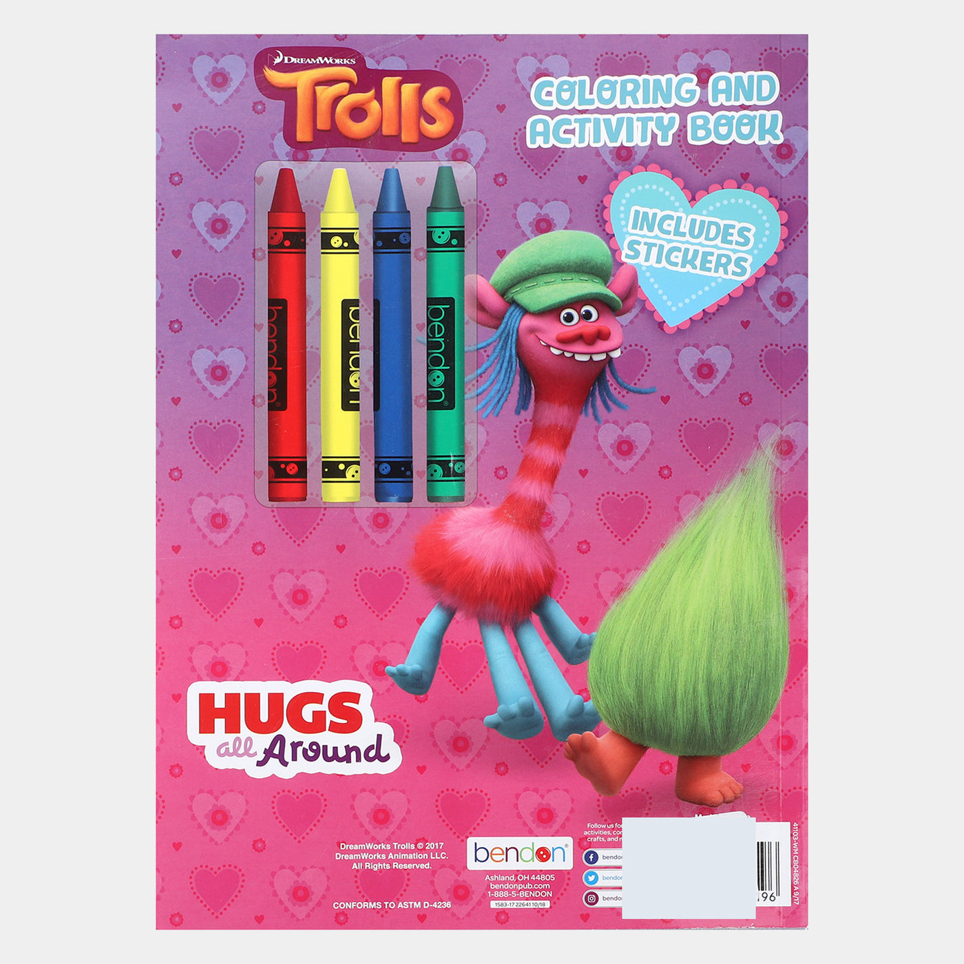 Trolls Crayons Coloring Sticker Book