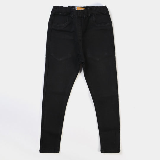 Girls Denim Stretch jegging Basic | Black