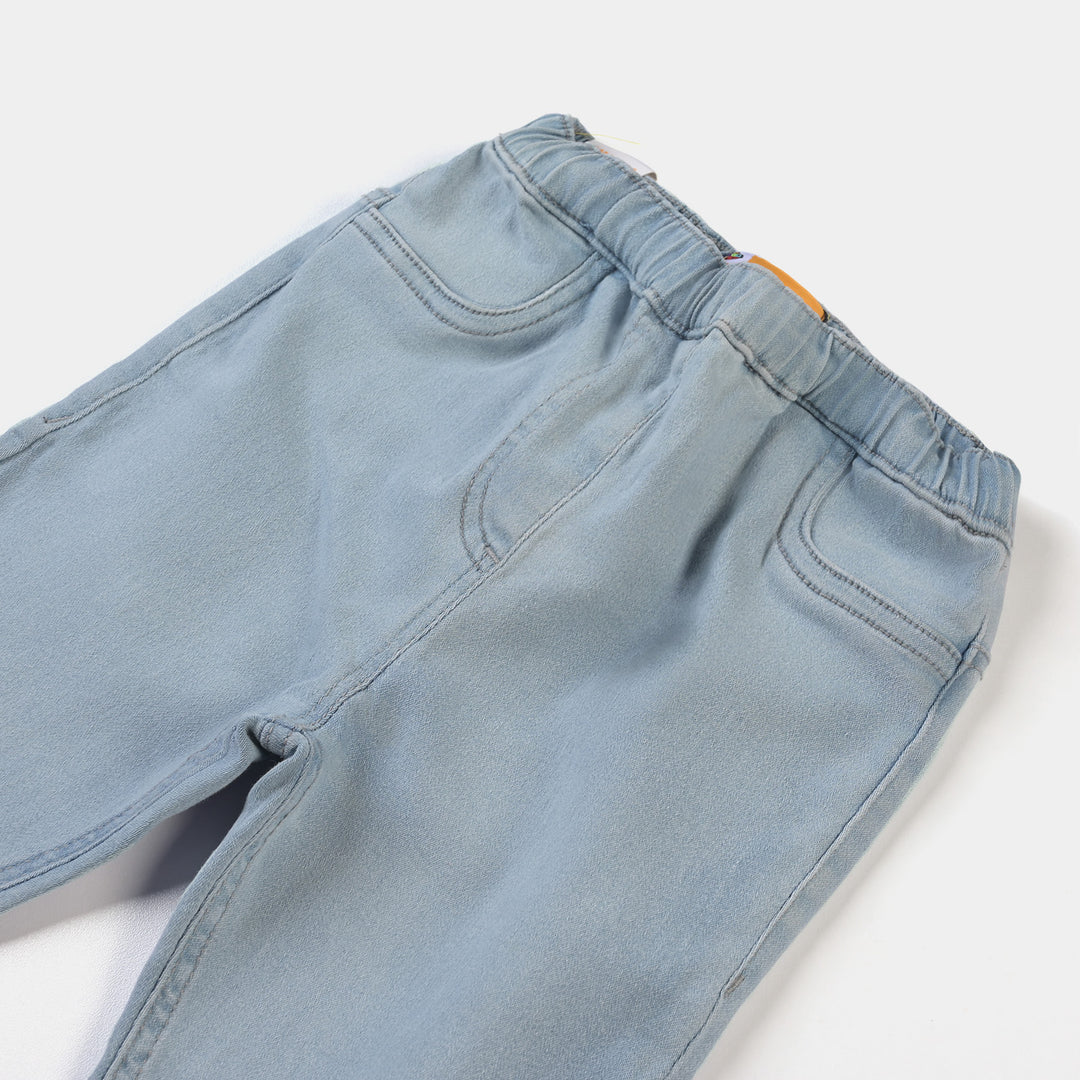 Girls Denim Stretch Jeggings Basic | Ice Blue