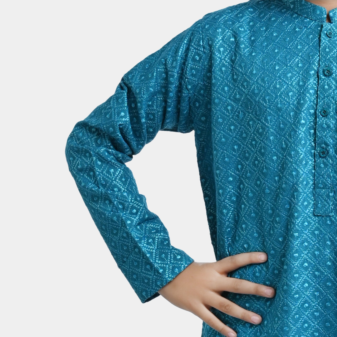 Boys Chicken Kari Basic Kurta Chicken -Teal