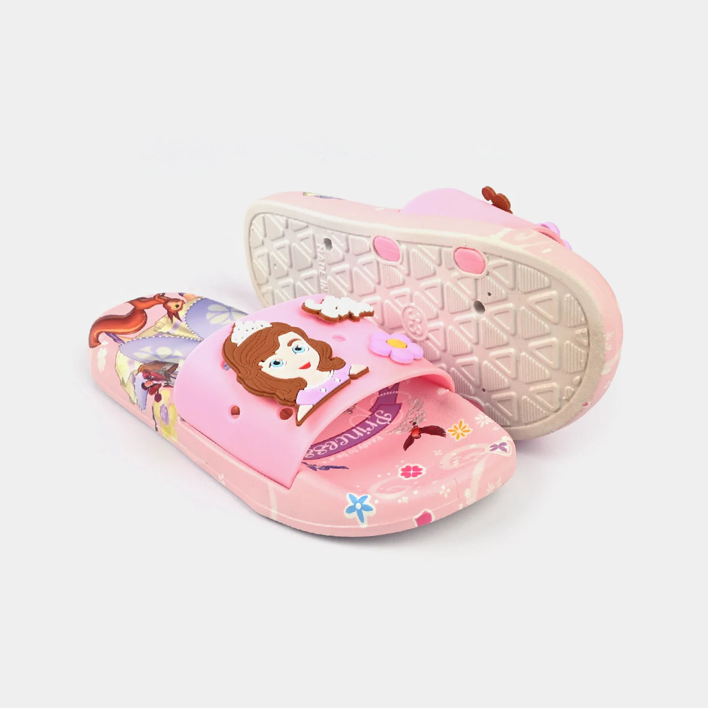 Girls Rubber Slippers DF-72-Pink