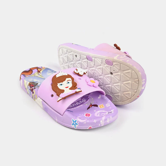 Girls Rubber Slippers DF-72-Purple