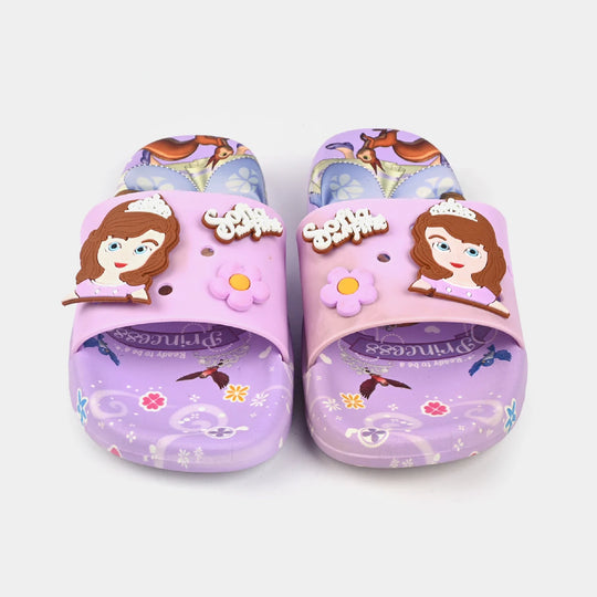 Girls Rubber Slippers DF-72-Purple