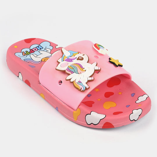 Girls Rubber Slippers DF-73-Pink