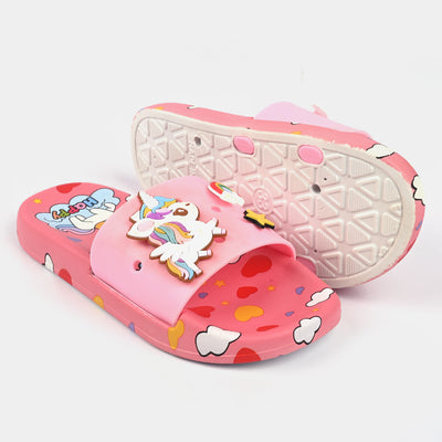 Girls Rubber Slippers DF-73-Pink