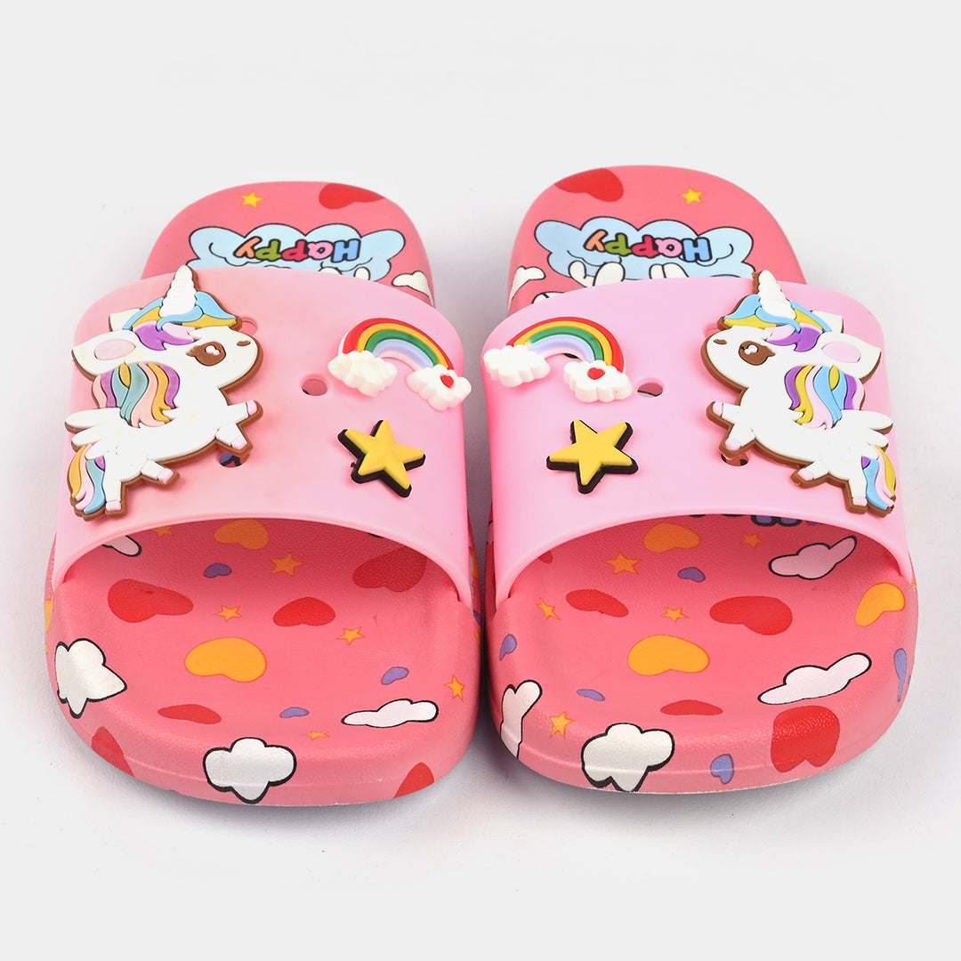 Girls Rubber Slippers DF-73-Pink