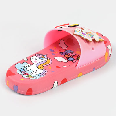 Girls Rubber Slippers DF-73-Pink