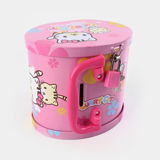 Metal Coin/Money  Box With Lock For Kids