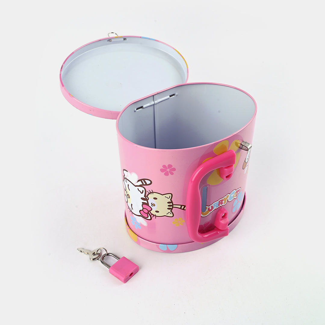 Metal Coin/Money  Box With Lock For Kids