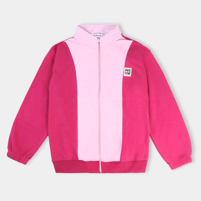 Girls Fleece Jacket Awesome-H. Pink