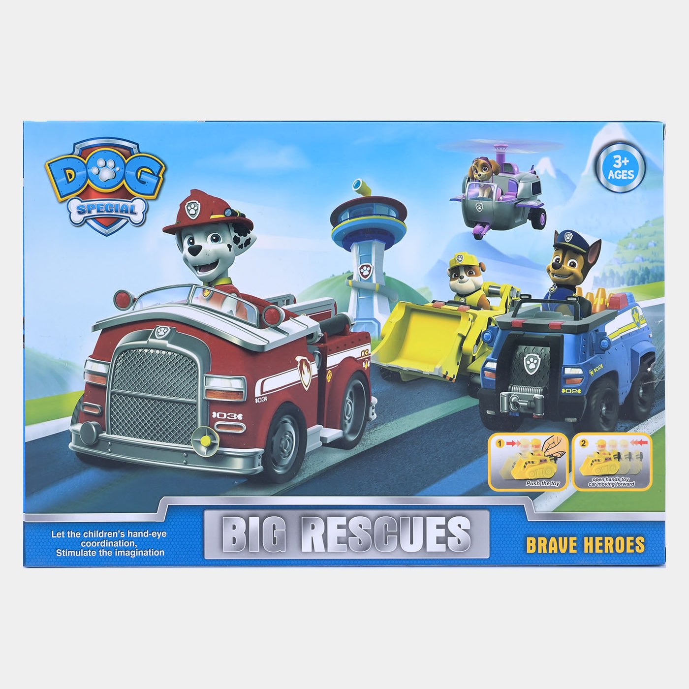 Pull Back Character Rescue Vehicle For Kids