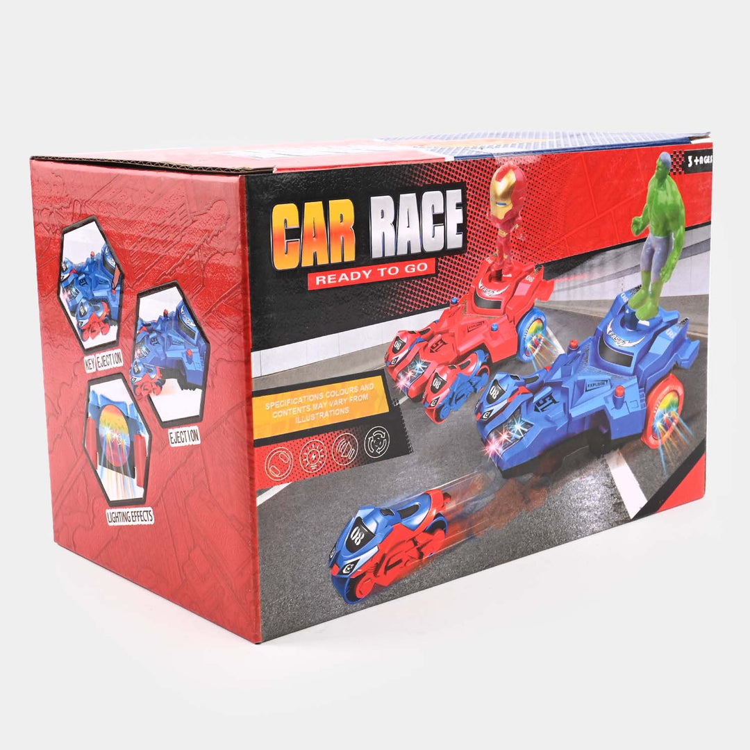 Electric Universal Ejection Car With Hero For Kids