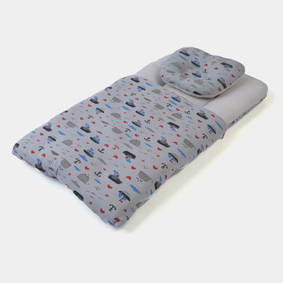 Baby Carry Nest Printed With Head Pillow | Gray