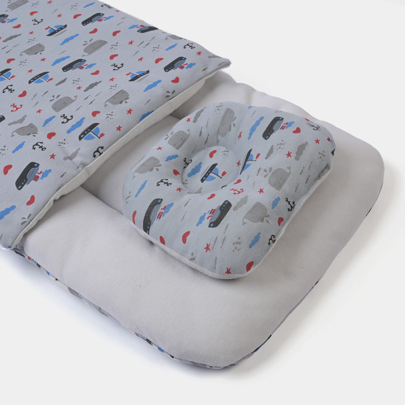 Baby Carry Nest Printed With Head Pillow | Gray