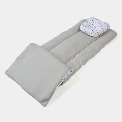 Baby Carry Nest Printed With Head Pillow | White