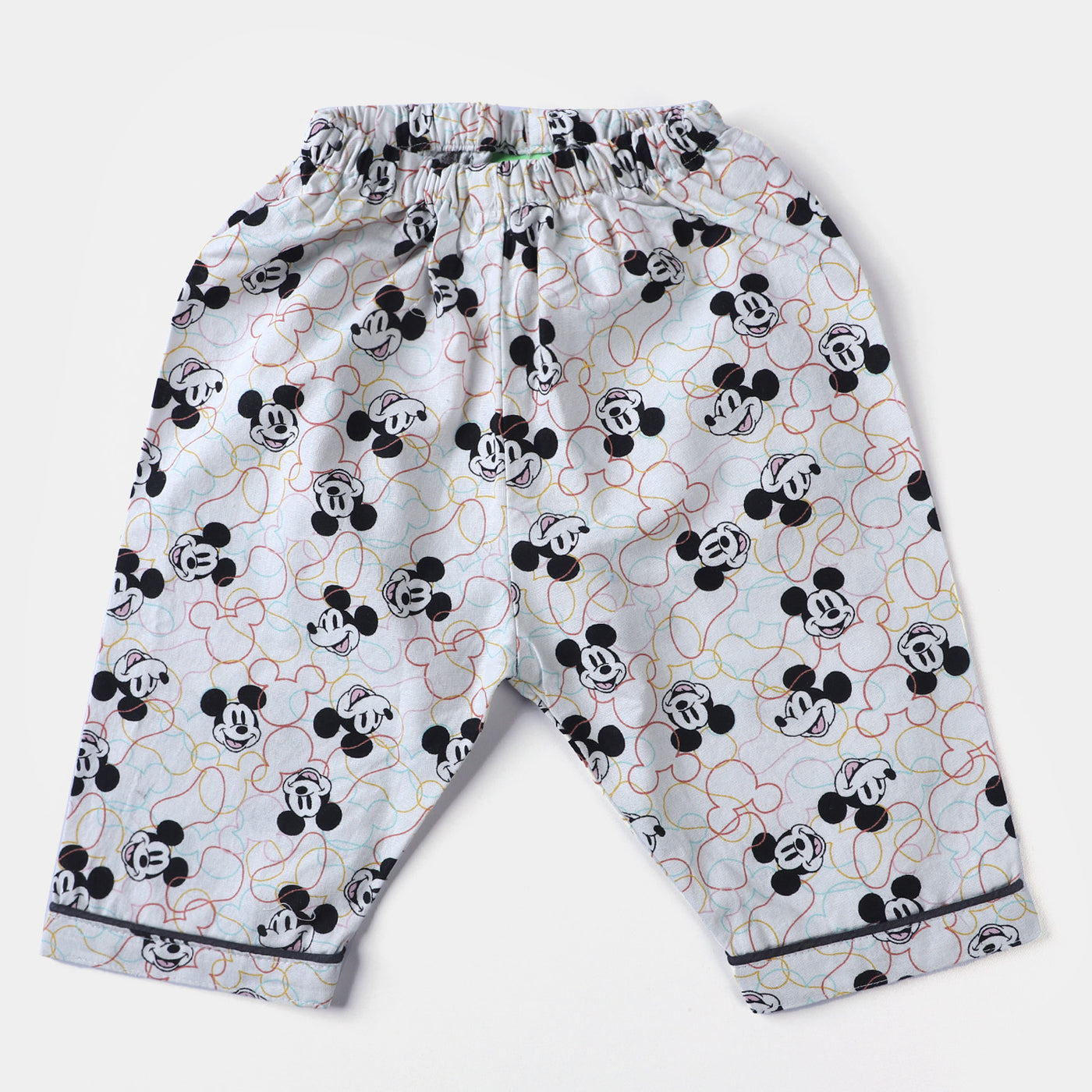 Infant Boys Cotton Woven Nightwear Suit Mickey-White
