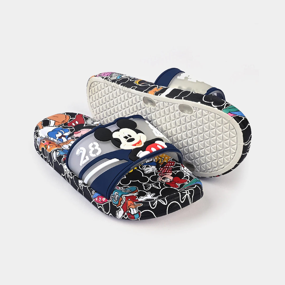 CHARACTER BOYS SLIPPERS -NAVY