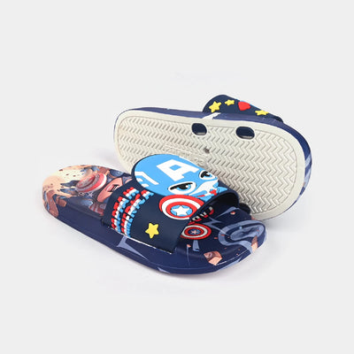 CHARACTER BOYS SLIPPERS -NAVY