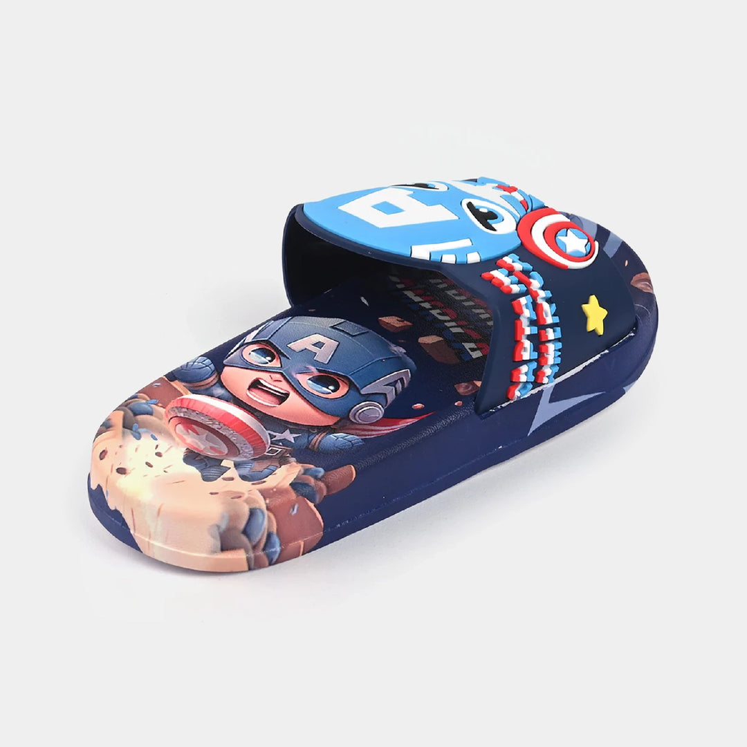 CHARACTER BOYS SLIPPERS -NAVY