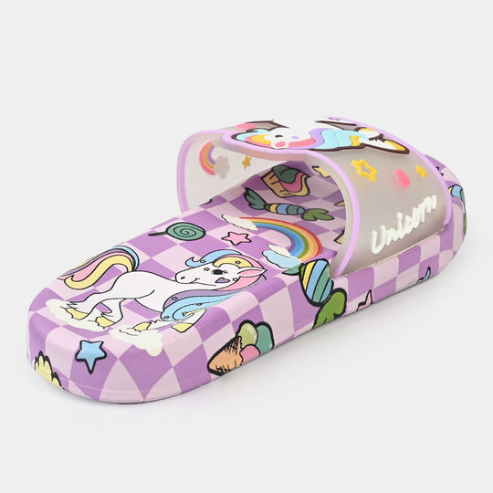 Girls Rubber Slipper 2208-75-Purple