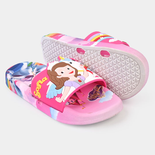 Girls Rubber Slipper 2208-85-Fuchsia