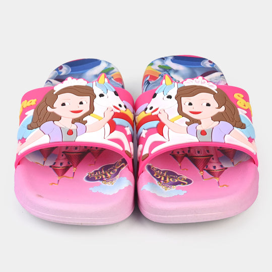 Girls Rubber Slipper 2208-85-Fuchsia