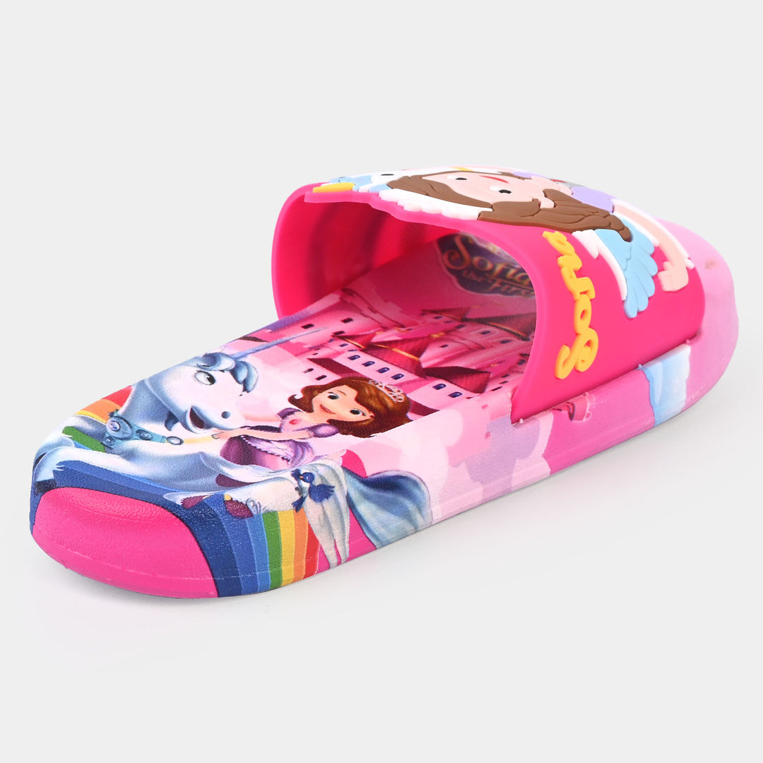 Girls Rubber Slipper 2208-85-Fuchsia