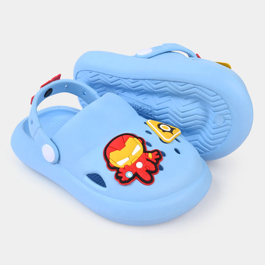 BOYS CLOGS NON-SLIP SLIPPER-L-BLUE