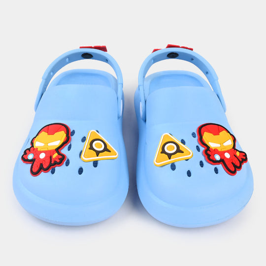 BOYS CLOGS NON-SLIP SLIPPER-L-BLUE