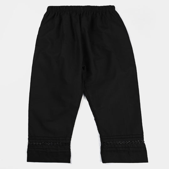 Infant Girls Cotton Trouser -BLACK