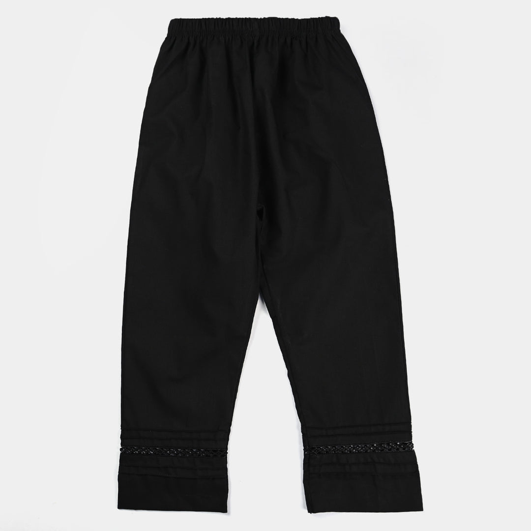 Girls Cotton Trouser -BLACK