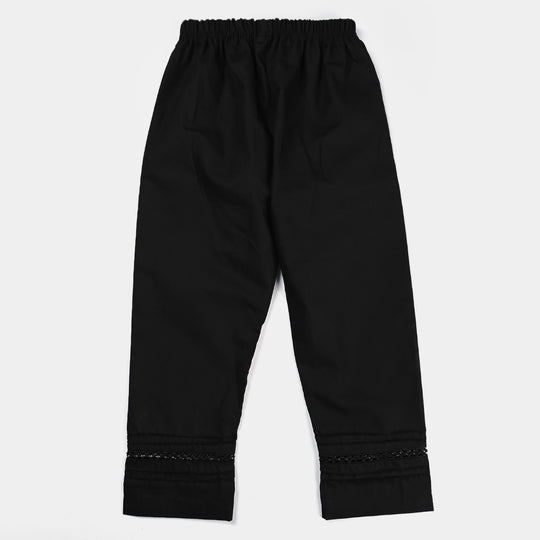 Girls Cotton Trouser -BLACK