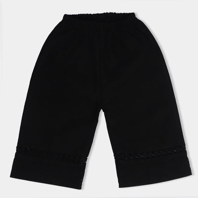 Infant Girls Cotton Trouser -BLACK